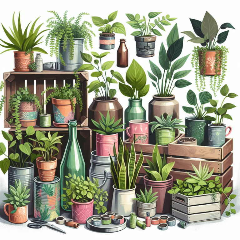 Recycled Planters for Houseplants