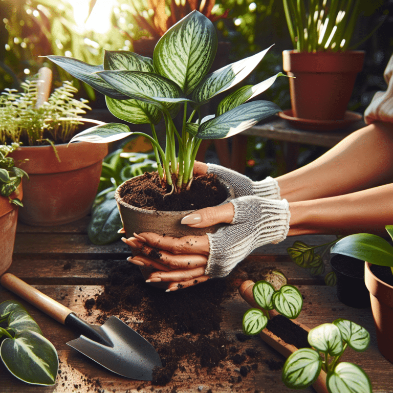 Repotting Air-Purifying Plants